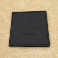 Waterproof PU Leather Black Square Tea Cup Coaster